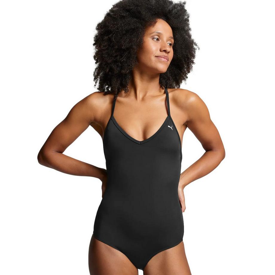 PUMA Badeanzug V-Ausschnitt Kreuzträger Rücken  