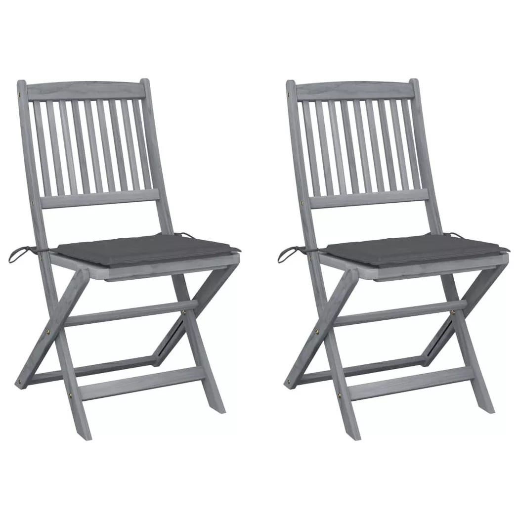 VidaXL - sedia da esterno Legno di acacia, One Size, Grigio