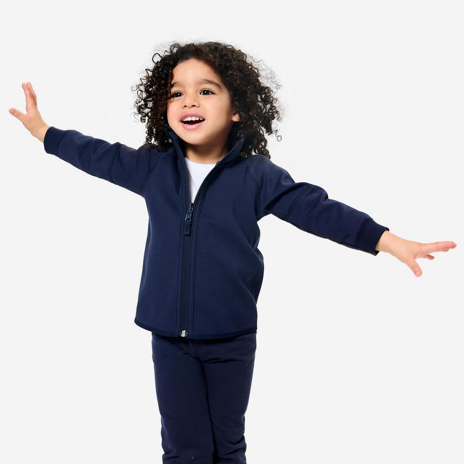 DOMYOS  Veste zippée réversible enfant mixte, bleu marine 