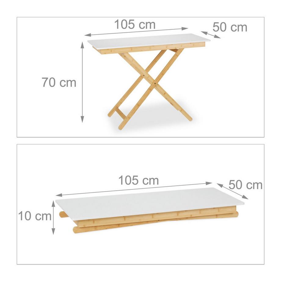 B2X Klapptisch Bambus höhenverstellbar  