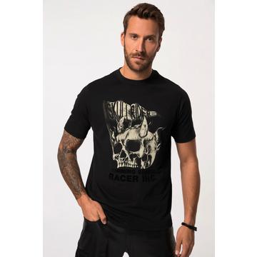 T-shirt manches courtes et col rond, imprimé dans le dos noir