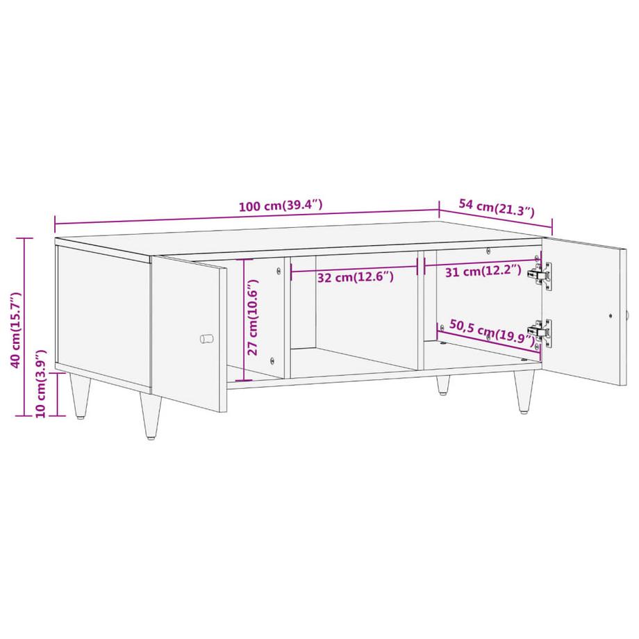 VidaXL Couchtisch holz  