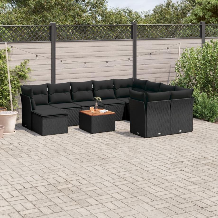 VidaXL set divano da giardino Polirattan  