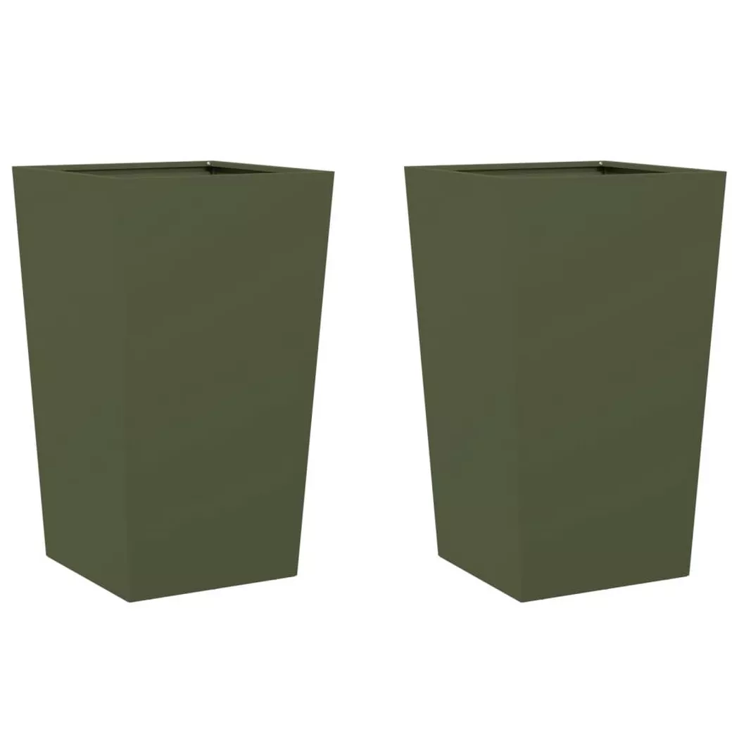 VidaXL - Jardinière acier, One Size, Vert