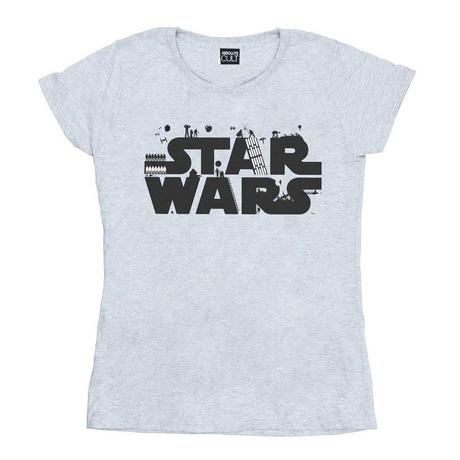 STAR WARS Star Wars Logo T-Shirt Stampata  