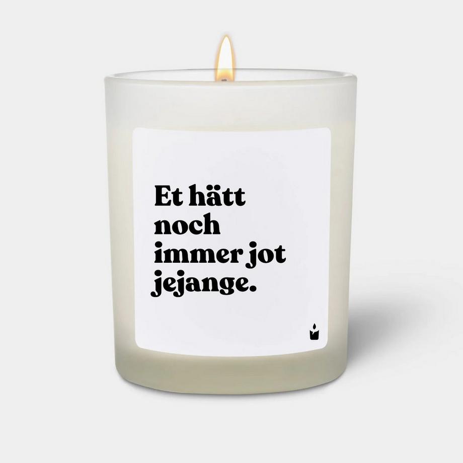 CandleHand Bougie parfumée blanche Woody Et hätt noch immer jot jejange.  