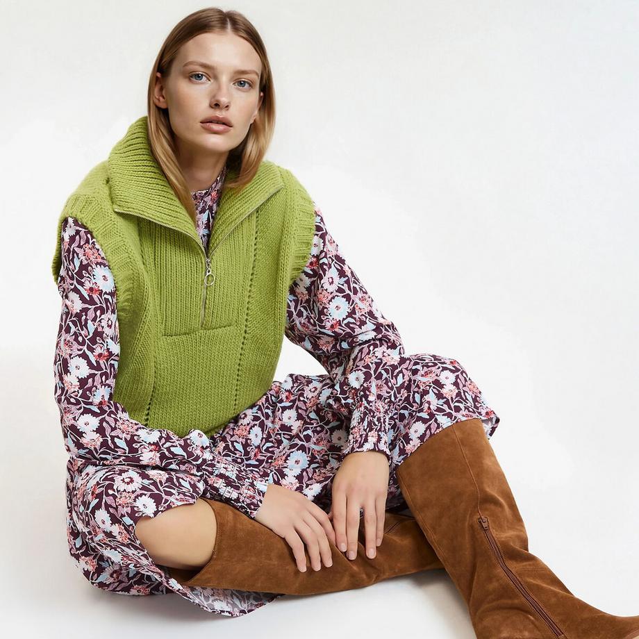 La Redoute Collections Pull sans manches col camionneur  