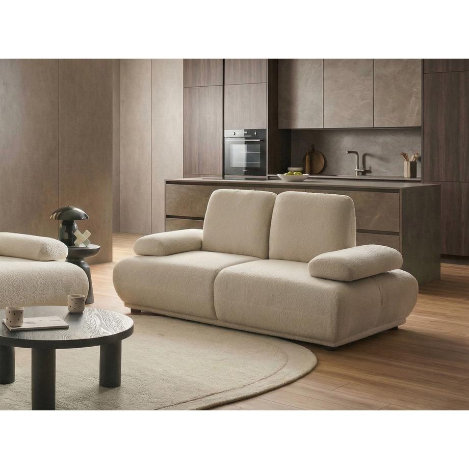 Beliani Canapé 2 places en Bouclé Moderne NACKA  