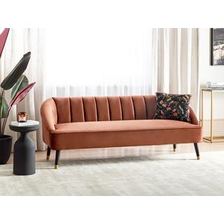 Beliani 3 Sitzer Sofa aus Samtstoff Glamourös ALSVAG  