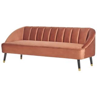 Beliani 3 Sitzer Sofa aus Samtstoff Glamourös ALSVAG  