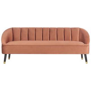 Beliani 3 Sitzer Sofa aus Samtstoff Glamourös ALSVAG  