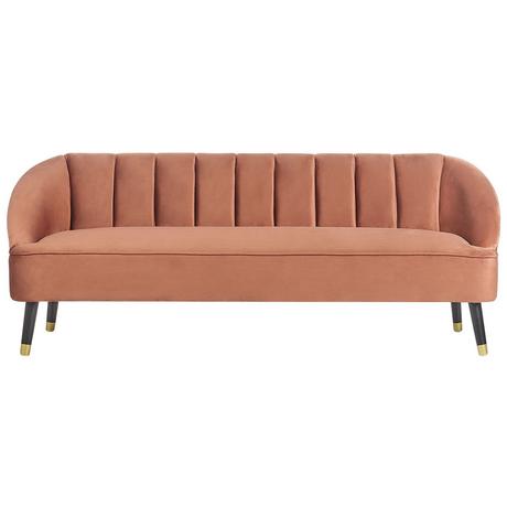 Beliani 3 Sitzer Sofa aus Samtstoff Glamourös ALSVAG  