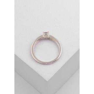 MUAU Schmuck  Solitaire Ring Diamant 0.22ct. Princess Weissgold 750 