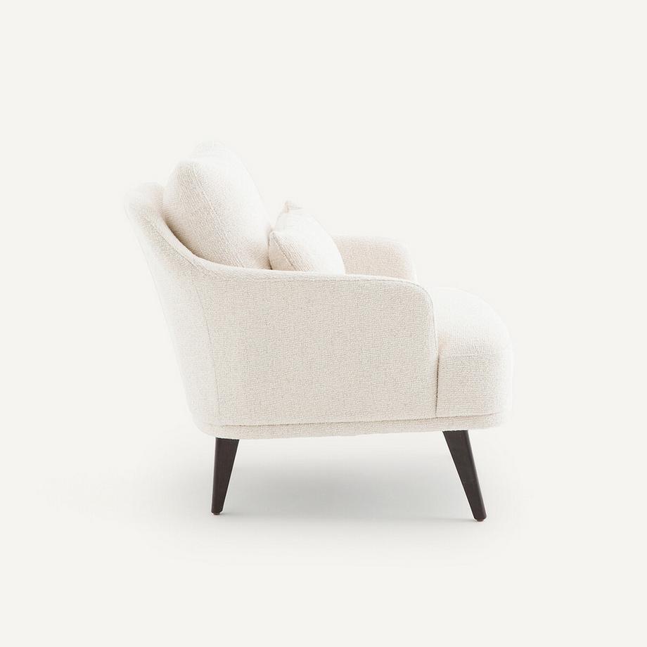 AM.PM Fauteuil teinté noyer en tissu texturé  