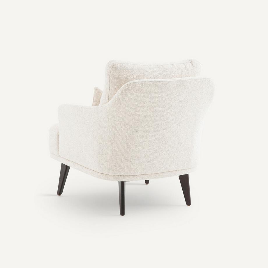 AM.PM Fauteuil teinté noyer en tissu texturé  