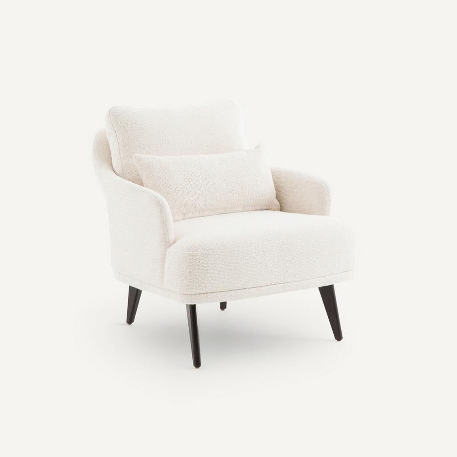 AM.PM Fauteuil teinté noyer en tissu texturé  