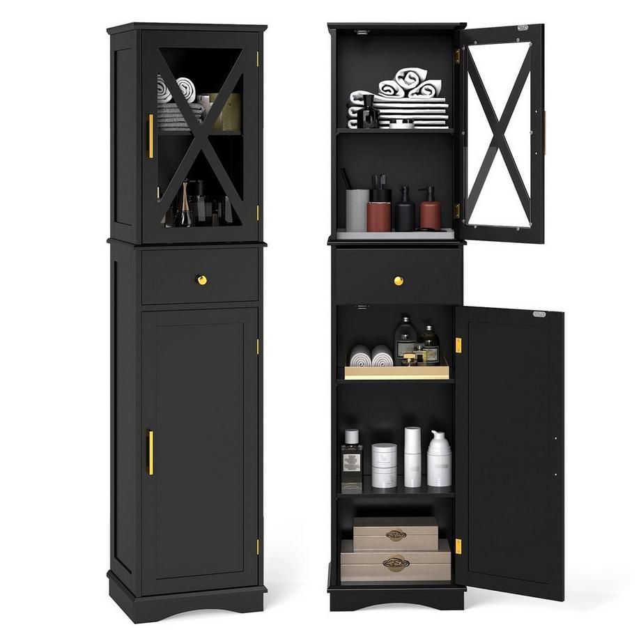 Badezimmerschrank mit verstellbaren Regalen