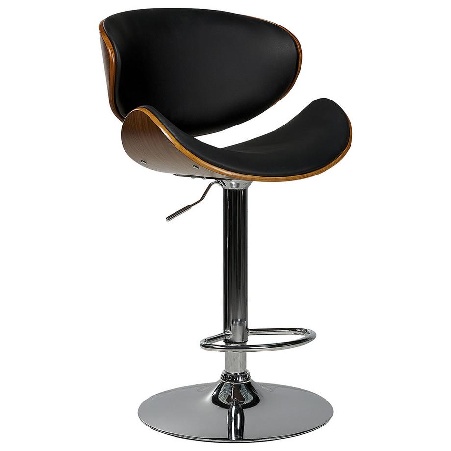 Beliani Lot de 2 chaises de bar en Cuir PU  ROTTERDAM  