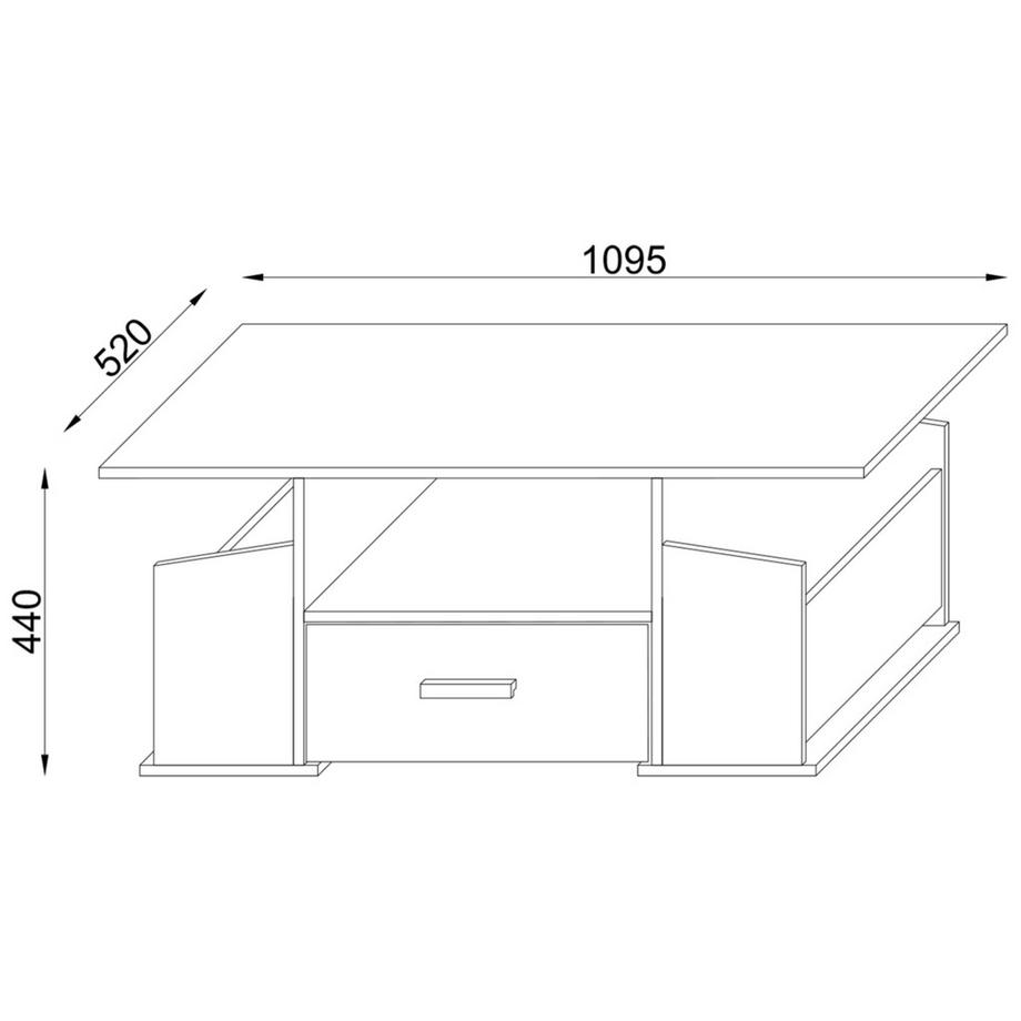 VCM Holz Beistelltisch  Junata  