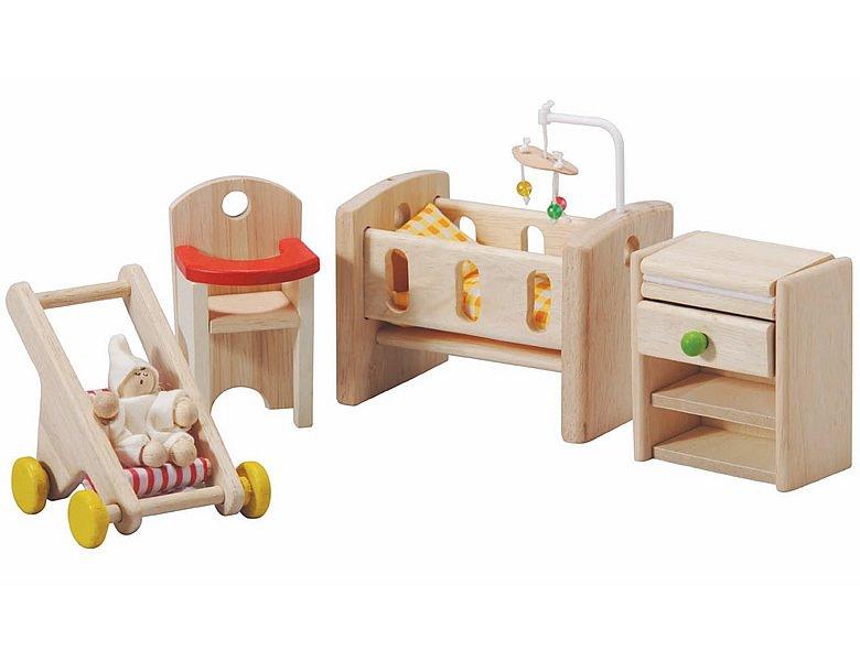 Plantoys  Plan Toys houten poppenhuis meubels babykamer 