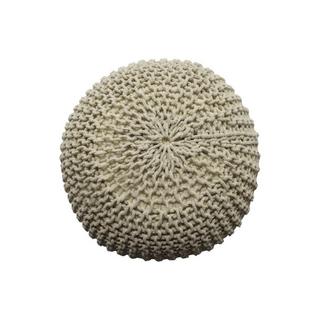 Vente-unique Pouf rotondo in giunco Beige - MADALO  