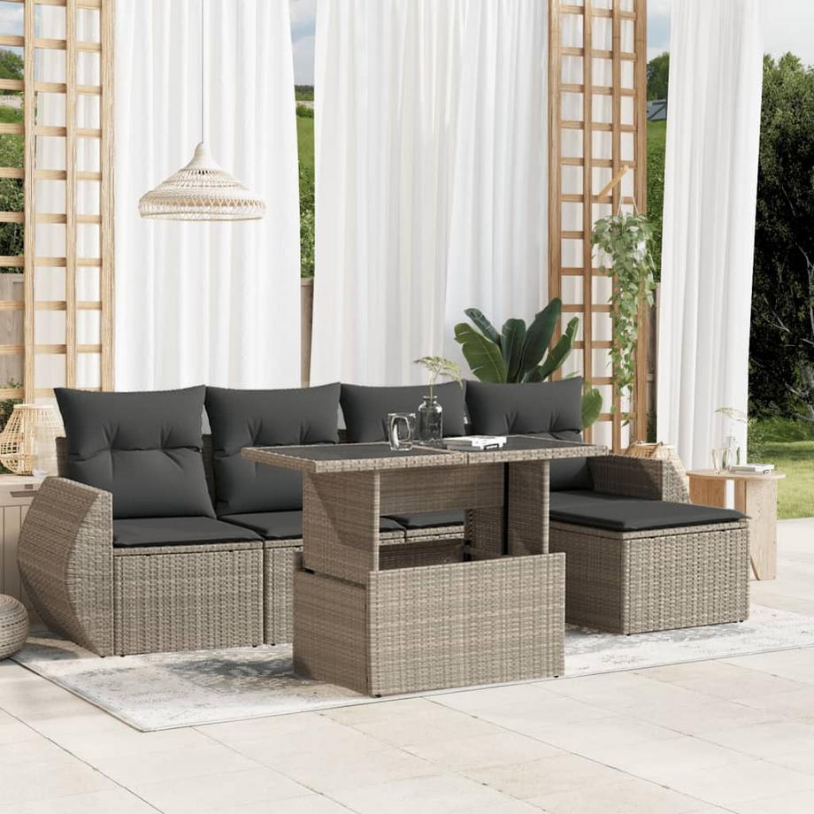 VidaXL set divano da giardino Polirattan  