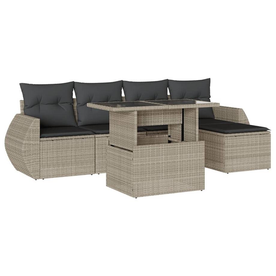 set divano da giardino Polirattan