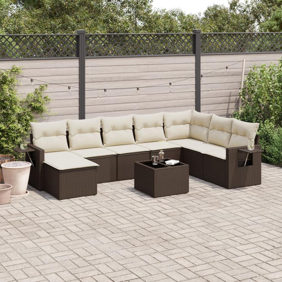 VidaXL set divano da giardino Polirattan  