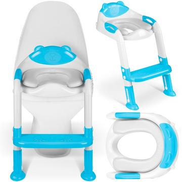 Abattant WC avec échelle et motif ours Ricokids 729200 Bleu