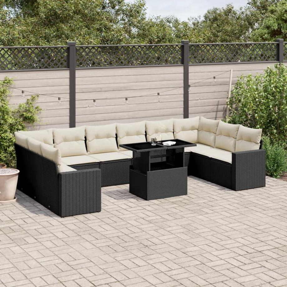 VidaXL set divano da giardino Polirattan  