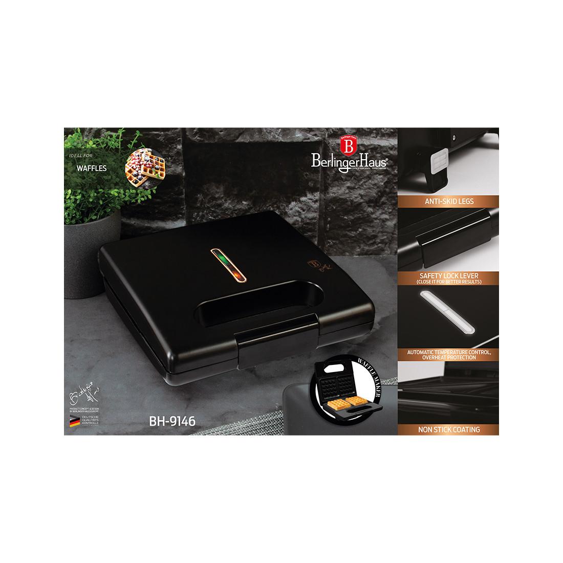 Berlinger Haus Waffeleisen Black Rose Collection  
