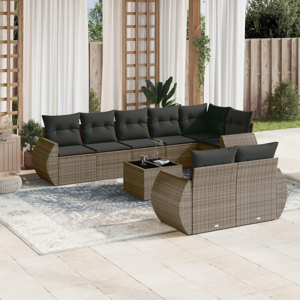 VidaXL set divano da giardino Polirattan  