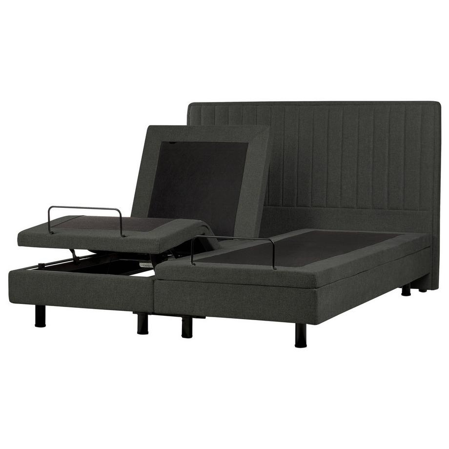 Beliani Bett verstellbar aus Stoff  CASTELLAN  