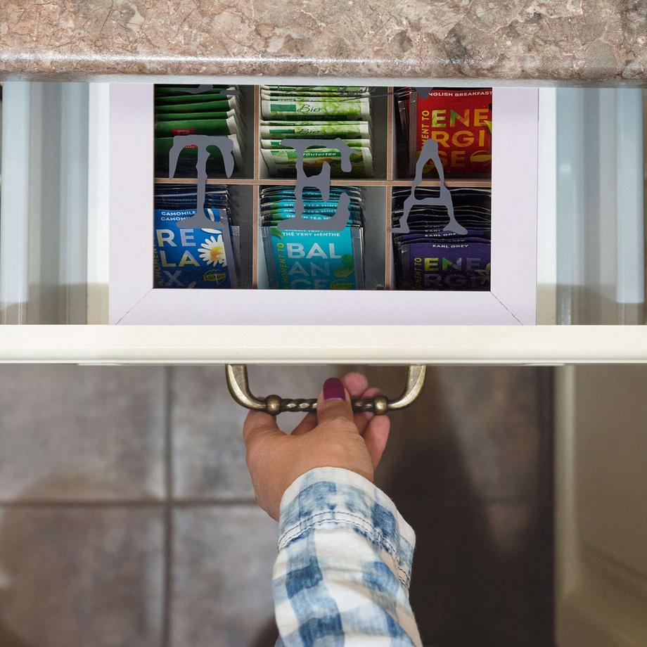 B2X Boîte à thé blanche à 9 compartiments  