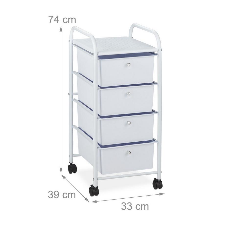 B2X Badezimmerwagen mit 4 Schubladen  