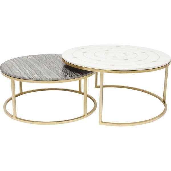 KARE Design Table d'appoint Mystic Round (2/ensemble)  