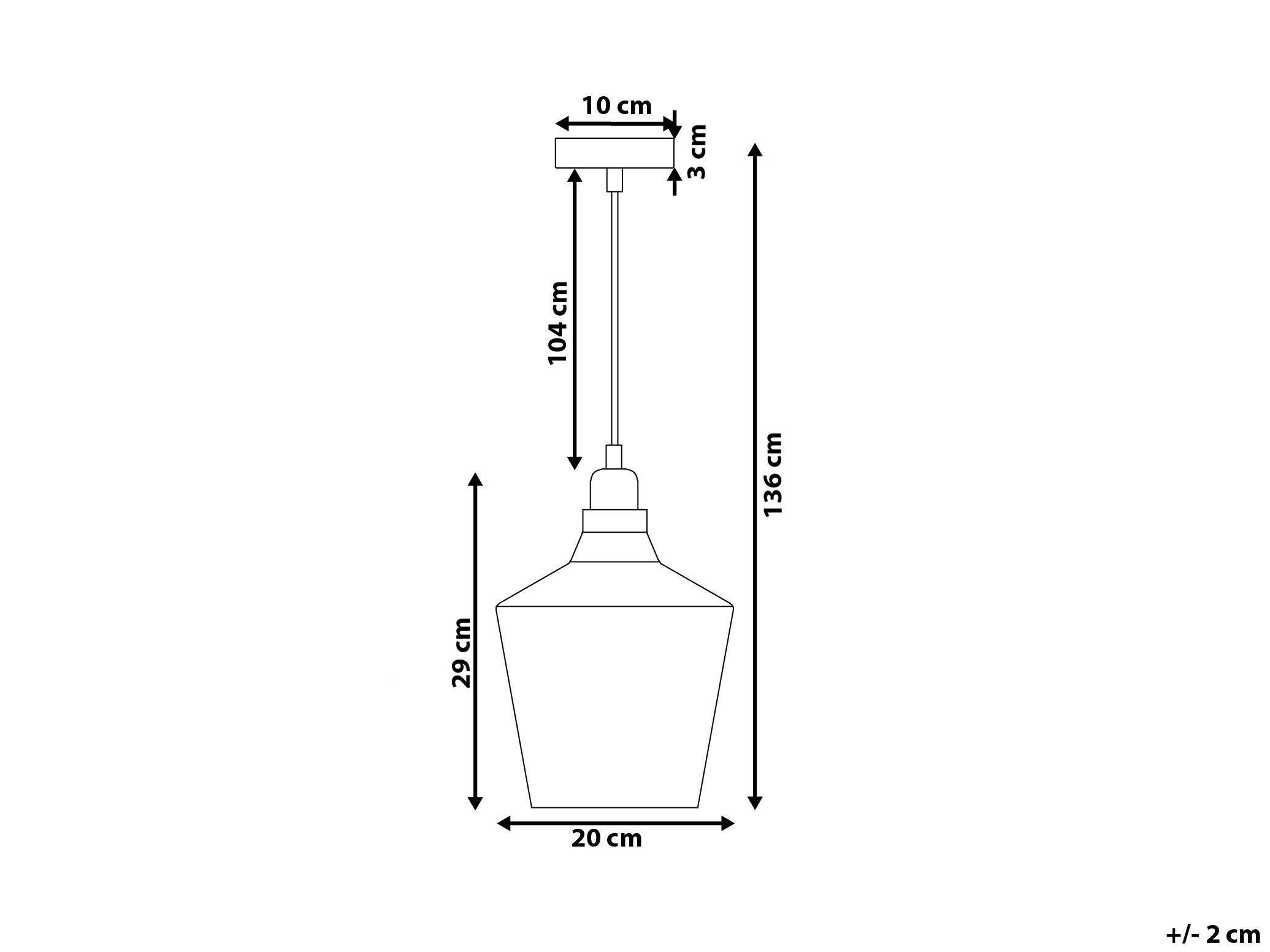 Beliani Hängeleuchte aus Glas Modern SANTON  