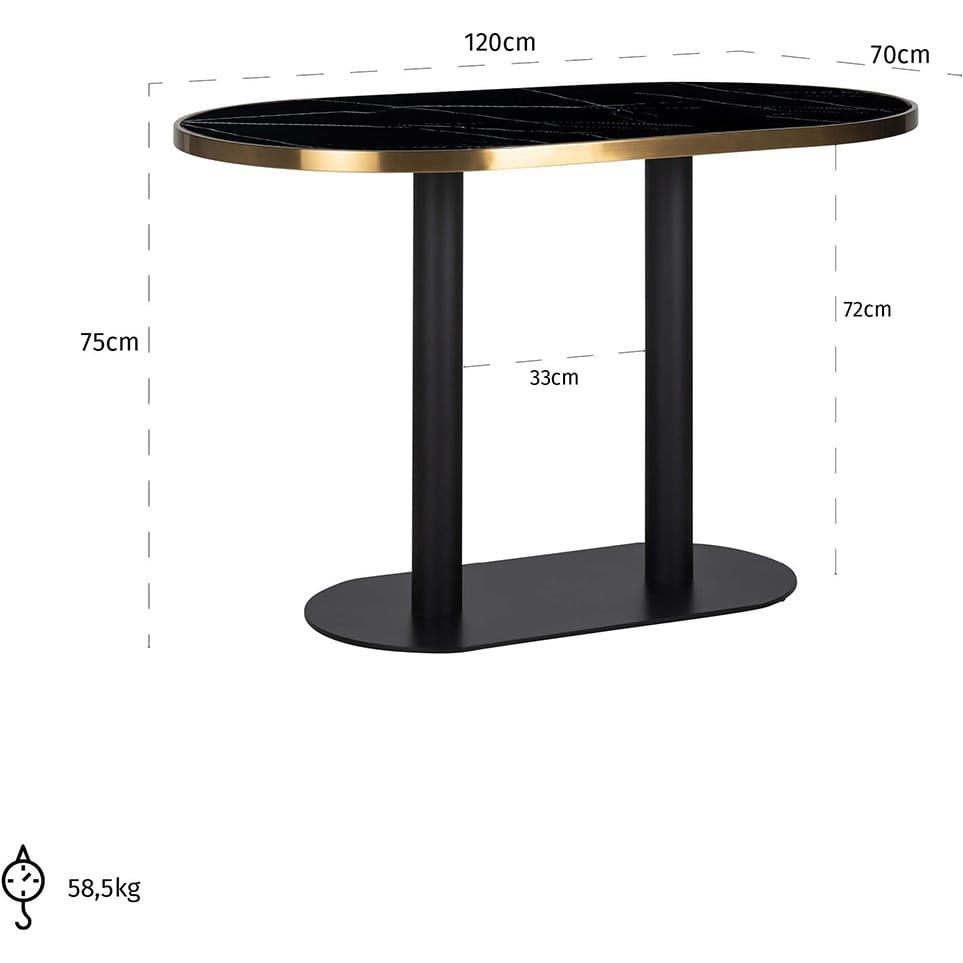 mutoni Table à manger Zenza ovale  