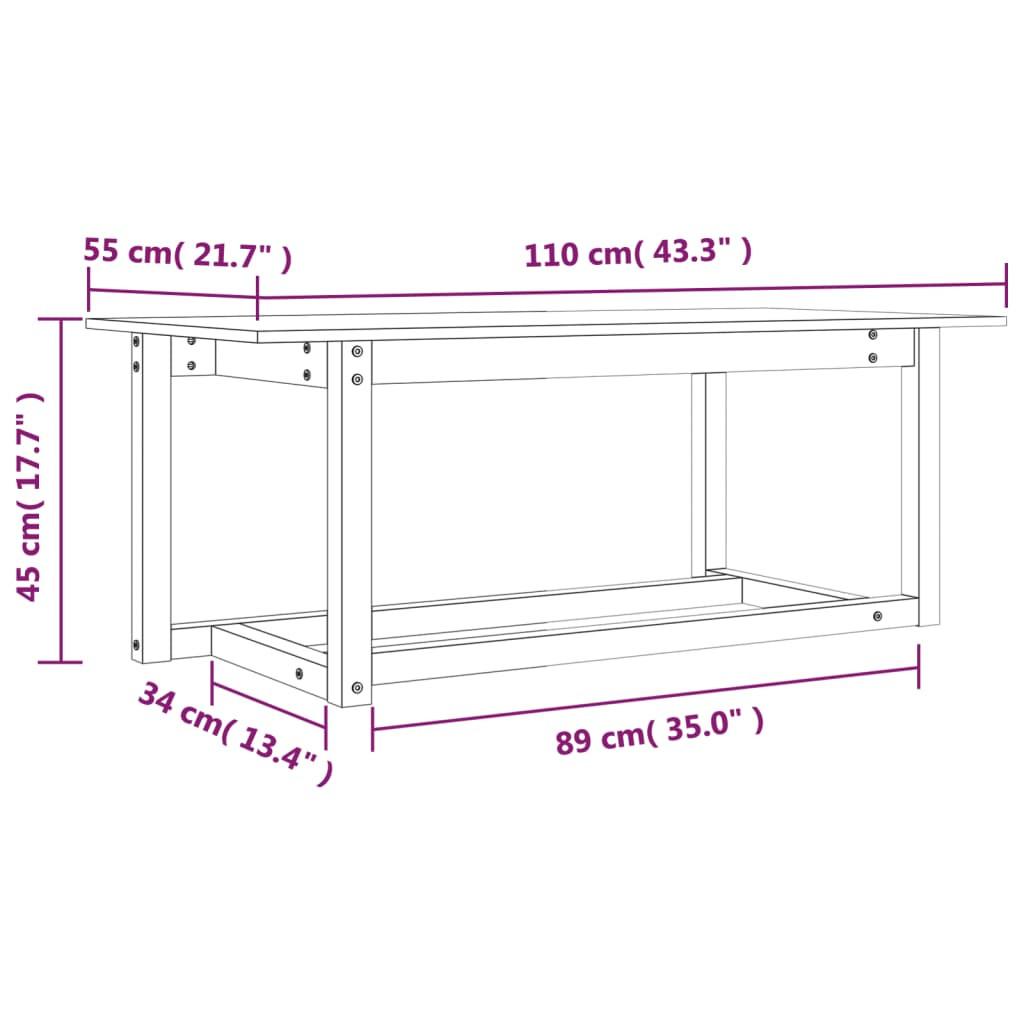 VidaXL Couchtisch kiefernholz  