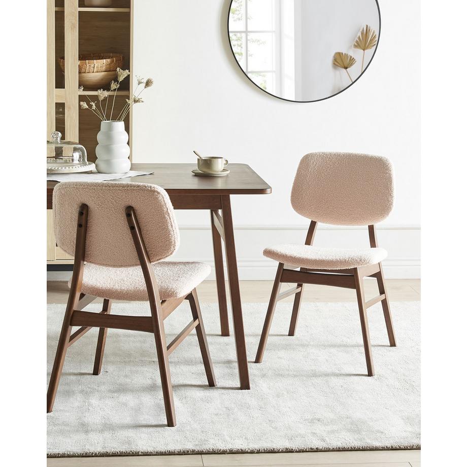 Beliani Set di 2 sedie da pranzo en Legno di caucciù  ELAINE  