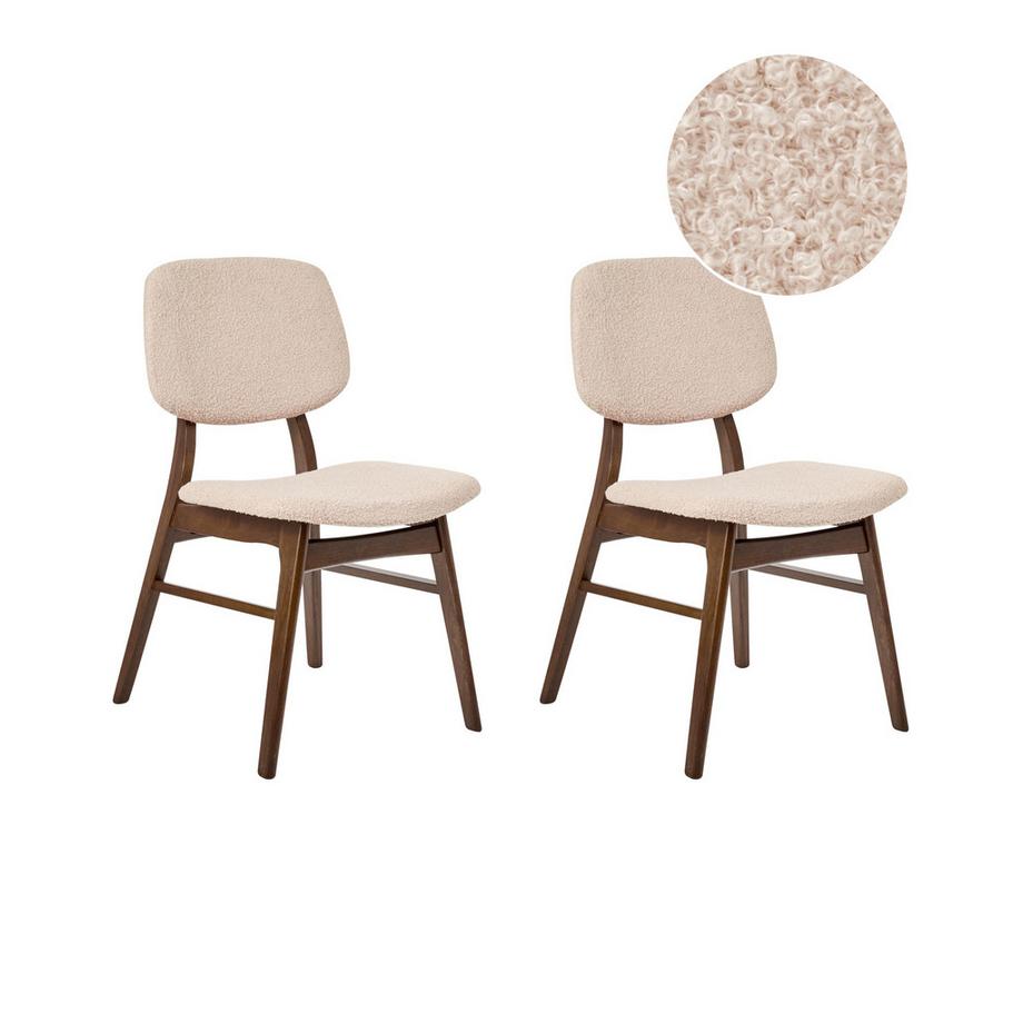 Set di 2 sedie da pranzo en Legno di caucciù  ELAINE