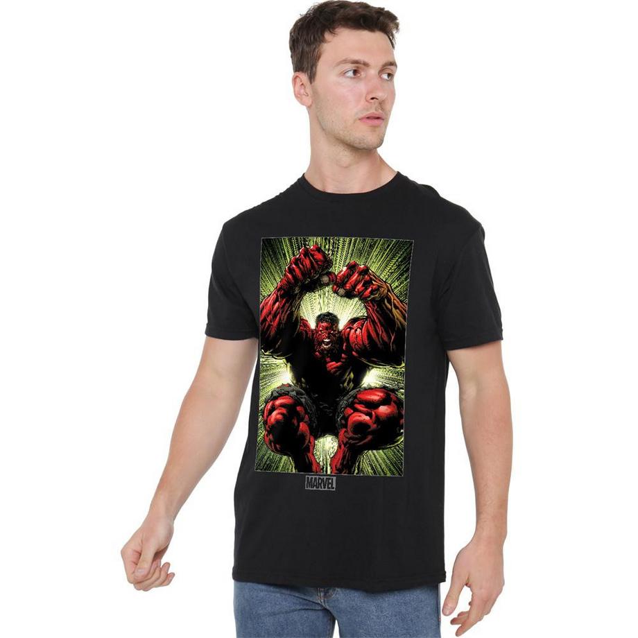 MARVEL Red Hulk T-Shirt Stampata Maniche Corte  
