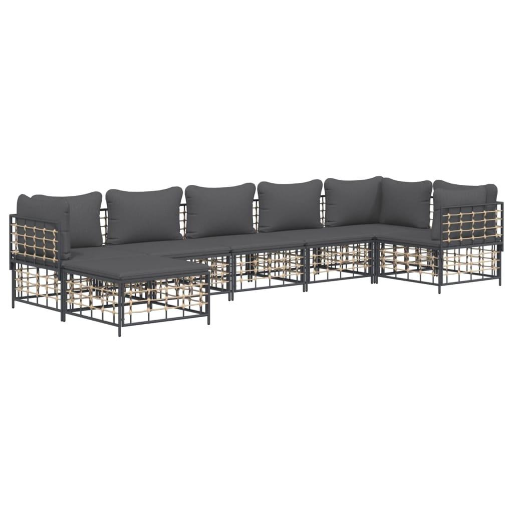 VidaXL Garten lounge set poly-rattan  