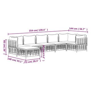 VidaXL Garten lounge set poly-rattan  