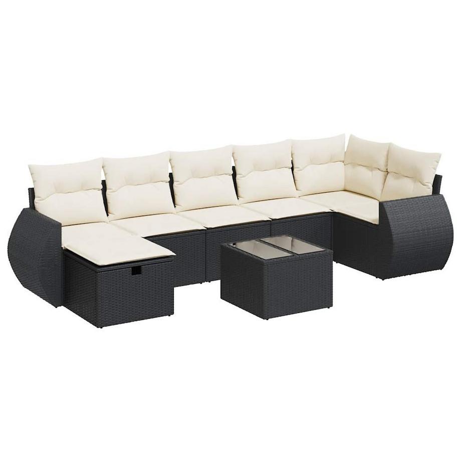 set di divani da giardino Polirattan