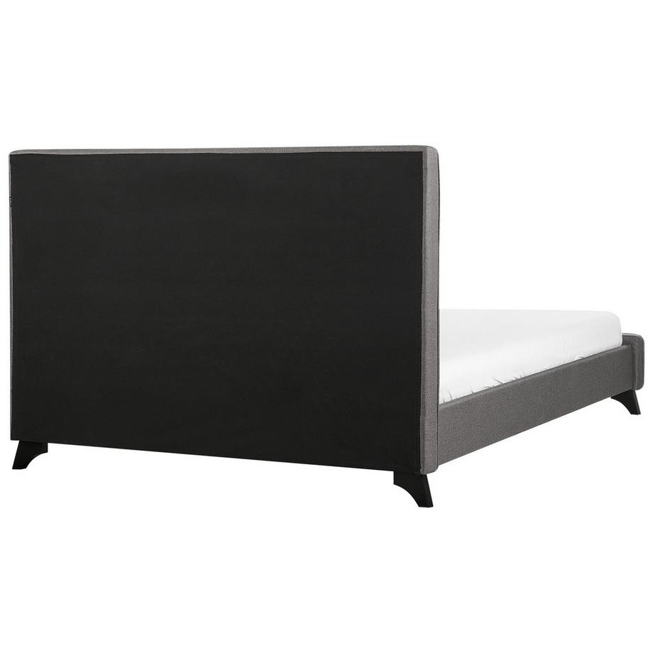 Beliani Lit avec sommier en Tissu Scandinave AMBASSADOR  