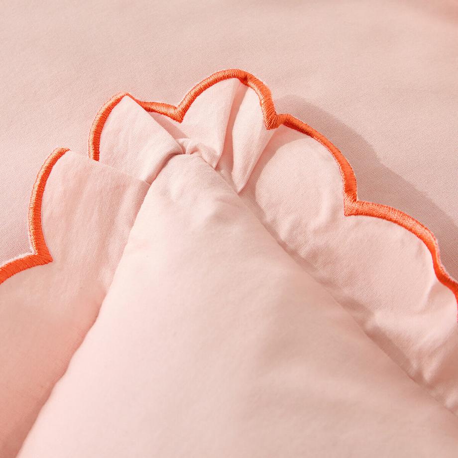 La Redoute Intérieurs Taie d'oreiller unie écailles coton lavé  