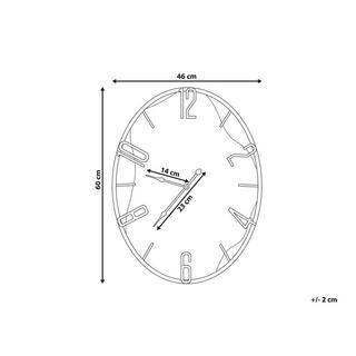Beliani Wanduhr aus Eisen Klassisch MEYNES  