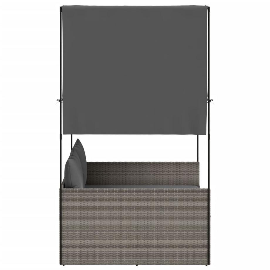 VidaXL Chaise longue double rotin synthétique  