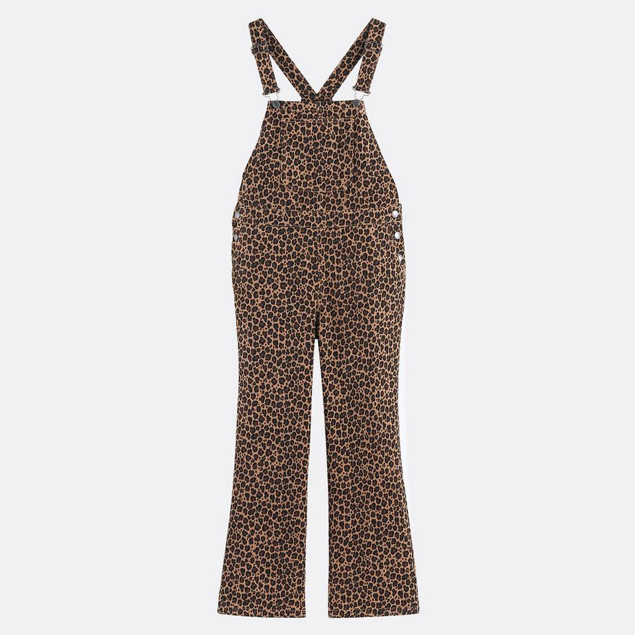 La Redoute Collections Lange Leopardenmuster Latzhose  